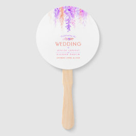 Abanico Fanáticos del programa en cascada de flores naranj