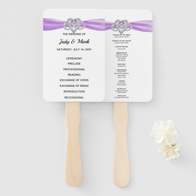 Abanico Fanáticos del programa Purple Infinity Heart Weddi (Anverso y reverso)