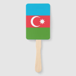Abanico Fanáticos patrióticos con bandera de Azerbaiyán