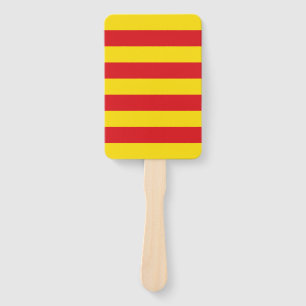 Abanico Fanáticos patrióticos con bandera de Cataluña