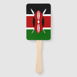 Abanico Fanáticos patrióticos con bandera de Kenia
