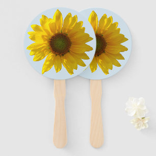 Abanico Fans amarillas alegres de la mano del girasol