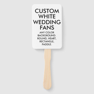 Abanico FANS BODAS BLANCOS RECTÁNGULOS personalizados pers