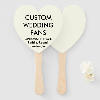 Abanico FANS BODAS personalizados de IVORY HEART