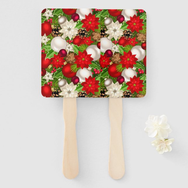 Abanico Fans de Happy Holidays Hand (Anverso y reverso)