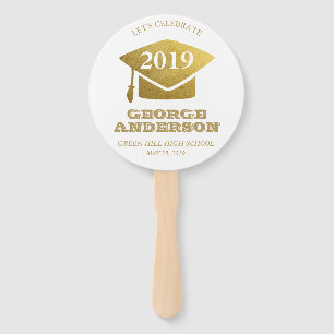 Abanico Fans de la graduación - graduado del oro