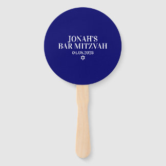 Abanico Fans de la mano de Mitzvah Bar personalizado
