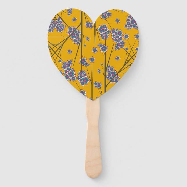 Abanico Fans de la mano de ramas peculiares (Anverso)