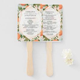 Abanico Fans de mano del programa de matrimonio cítrico y