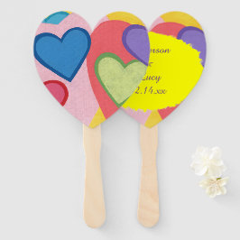 Abanico Fans de mano personalizados con colores en los cor