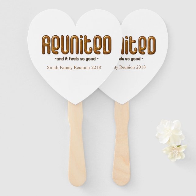 Abanico Fans de Reunión Familiar Personalizado Reunida (Anverso y reverso)