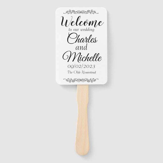 Abanico Fans del programa básico de bodas en blanco (Anverso)