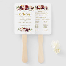 Fans del programa Boho Gold Marsala Floral Wedding