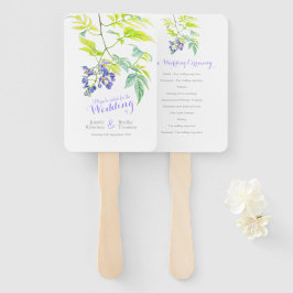 Abanico Fans del programa de bodas de flores de vid morada