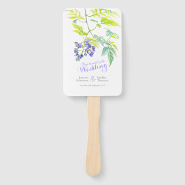 Abanico Fans del programa de bodas de flores de vid morada