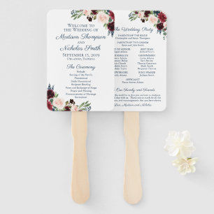 Abanico Fans del programa de matrimonio de flores Rustic N