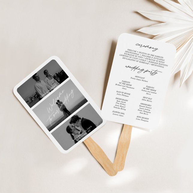 Abanico Fans del programa Minimal Modern 3 Photo Wedding (Minimal Modern 3 Photo Wedding Program Fans)