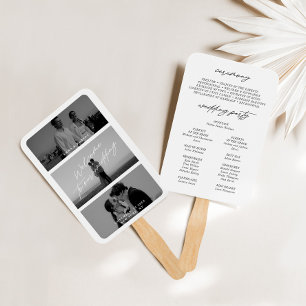 Abanico Fans del programa Minimal Modern 3 Photo Wedding