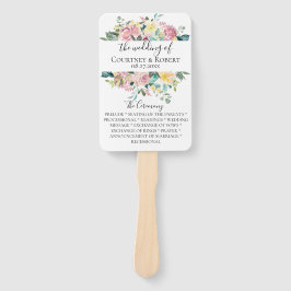 Abanico Fans del programa Pastel Floral Bouquet Wedquet We