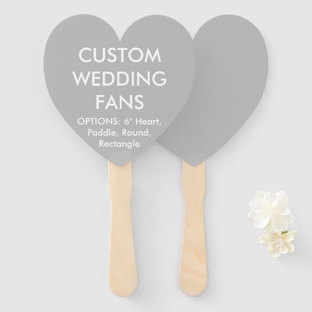 Abanico FANS personalizados BODAS DE GRIS GRIS DE PLATA (Anverso y reverso)