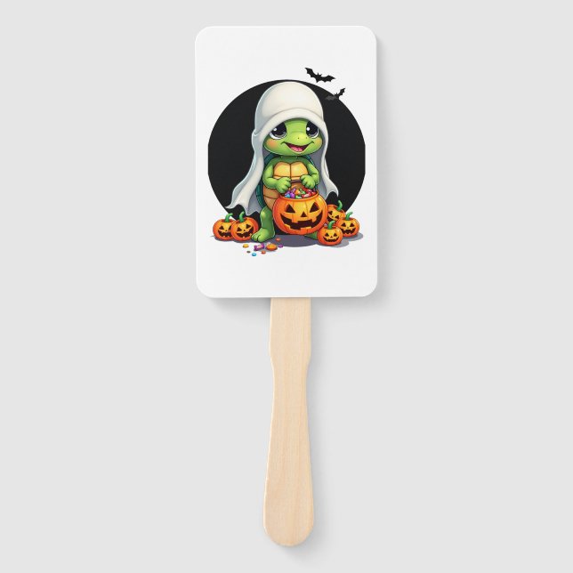 Abanico Fantasma de tortuga de Halloween con Candy (7) (Anverso)