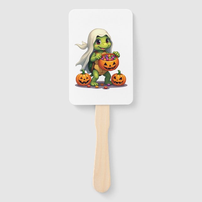 Abanico Fantasma de tortuga de Halloween con Candy (8) (Anverso)