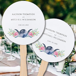 Abanico Fase lunar Roses rosas rosas Boda metafísico flora