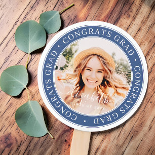 Abanico Felicidades Graduado Moderno Simple Foto Personali
