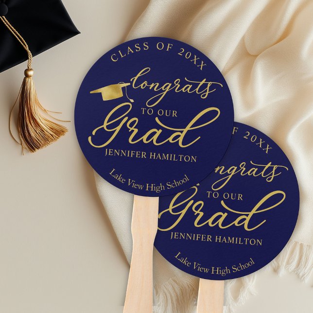 Abanico Felicitaciones A Nuestro Grado Simple Elegante Gra (Subido por el creador)
