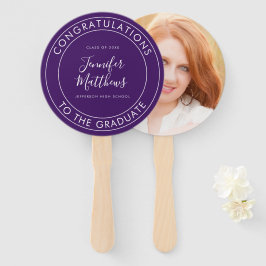 Abanico Felicitaciones al color de la escuela de graduados