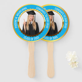 Abanico Felicitaciones azules a nuestra clase de fotografí