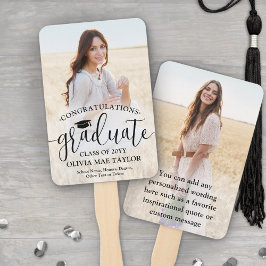 Abanico Felicitaciones de Graduación de Foto de Escritura 