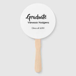 Abanico Felicitaciones de graduación nombre fecha año clas