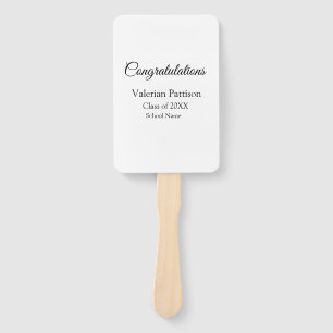 Abanico Felicitaciones graduado agregar nombre de escuela