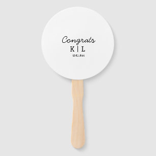 Abanico Felicitaciones mínimas simples agregar letras mono