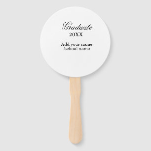 Abanico Felicitaciones simples para graduación minimalista