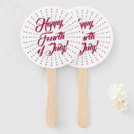 Abanico Feliz 4 de julio fuegos artificiales de estrellas 