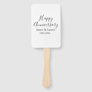 Abanico Feliz aniversario boda fecha año simple mi