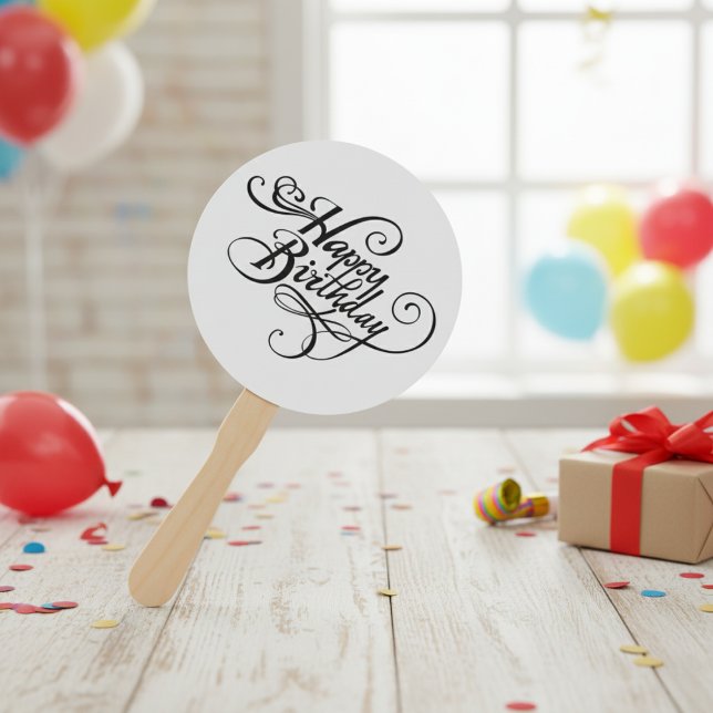 Abanico Feliz cumpleaños (Happy Birthday Hand Fan)