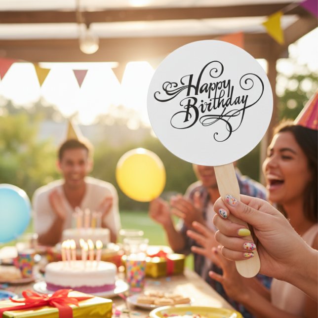 Abanico Feliz cumpleaños (Happy Birthday Hand Fan)