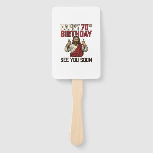 Abanico Feliz Cumpleaños 70 Nos vemos pronto Camiseta Vint