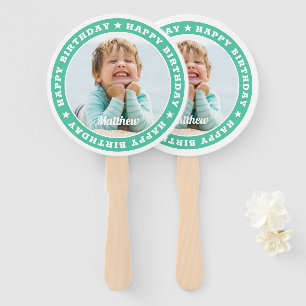 Abanico Feliz cumpleaños, simple foto de Personalizado mo