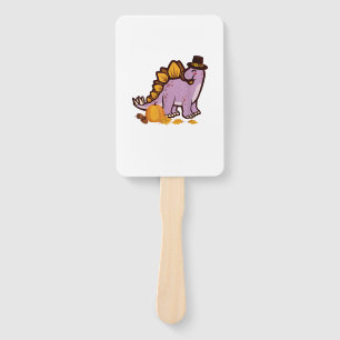 Abanico Feliz Día de Acción de Gracias Cute Stegosaurus Di