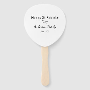 Abanico Feliz día de San Patricio nombre familia lugar sim