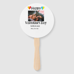 Abanico Feliz Día de San Valentín agregar foto de nombre d