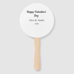 Abanico Feliz día de San Valentín agregar nombre fecha sim