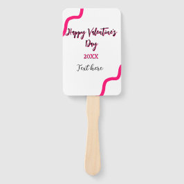 Abanico Feliz día de San Valentín aguda espiral negra rosa