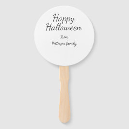 Abanico Feliz Halloween agregar nombre de familia caligraf