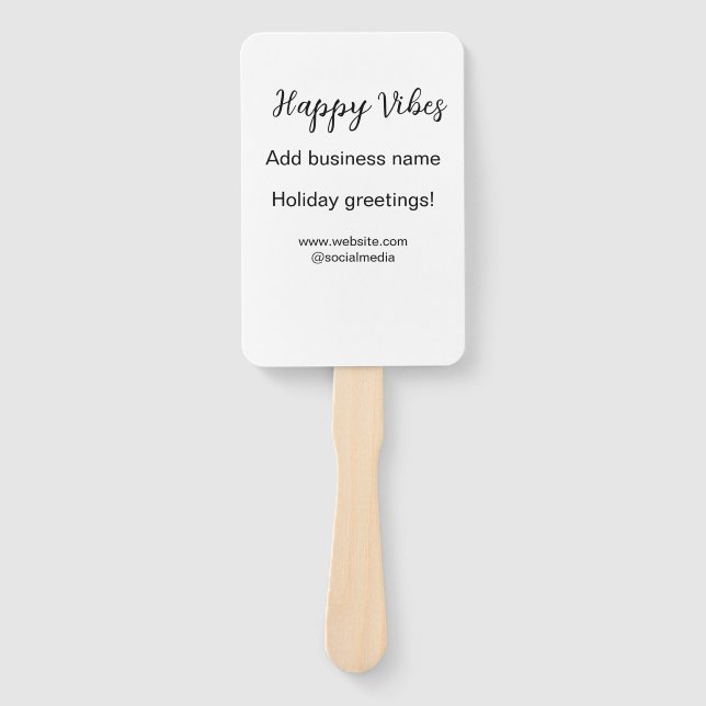 Abanico Feliz Navidades de vibraciones saludos de vacacion (Anverso)