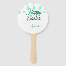 Feliz Pascua huevos verdes pastel nombre fecha sim